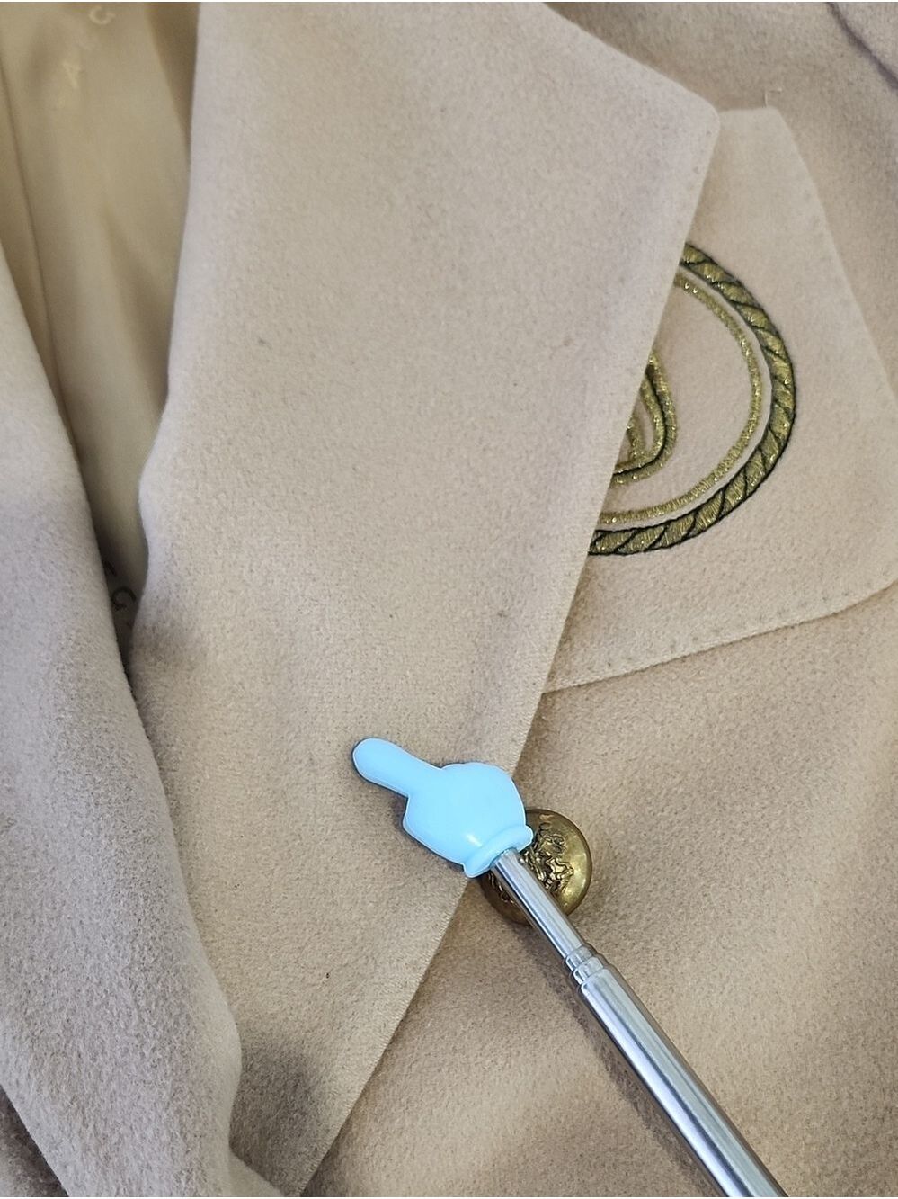 Jaeger Vintage Double-Breasted Blazer Wool Cashmere Womens Sz 6 Classic Luxury - Picture 15 of 15